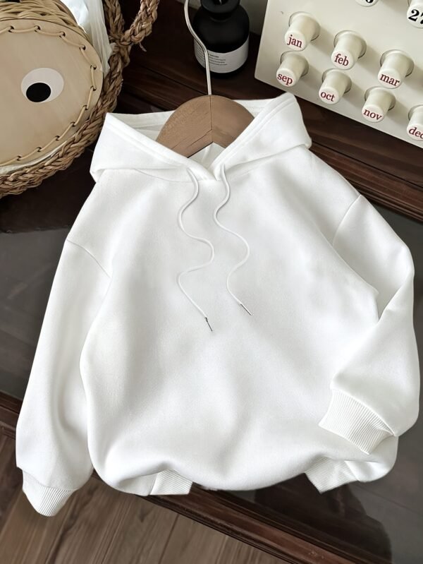 Pull-over Épais à Capuche pour Femme - "JOUIS DES PETITES CHOSES" Sweat-shirt Doublé en Polaire Confortable(TEMU)