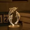 1pc Veilleuse Motif Créatif Dauphin Lampe de Chevet Créative (TEMU)