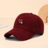 1pc Casquette en Velours Côtelé Imprimé Deux Cœurs pour Femmes (TEMU)