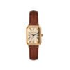 Montre à quartz élégante vintage carrée avec chiffres romains pour femme LUCKYFOX(TEMU)