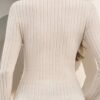 Pull Élégant à Col Roulé pour Femme - 100% Polyester, Manches Longues, Top Automne-Hiver Lavable en Machine, Pull Uni pour Tenues Décontractées et Formelles, Style Sophistiqué, Construction de Qualité