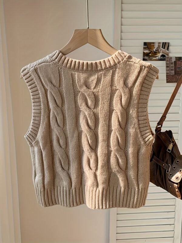 e6c98199-ae16-4c79-9f59-6bcf7e865948 Haut sans manches élégant pour femmes - Tunique à col rond et courtes (TEMU)