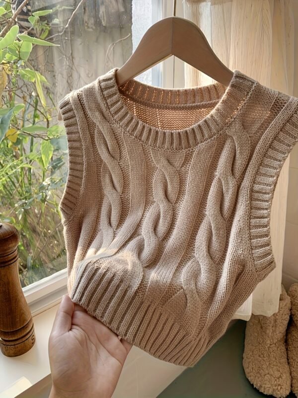 e7d17e92-b438-4e58-a9ef-5166057bc5d8 Haut sans manches élégant pour femmes - Tunique à col rond et courtes (TEMU)