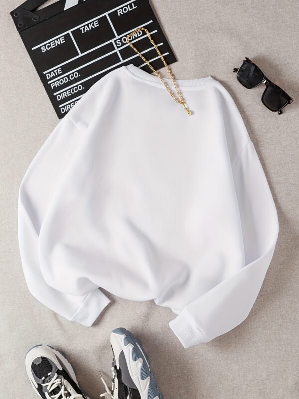 Pull Brooklyn New York Imprimé Graphique pour Femmes - Blanc avec Lettrage Vert, Manches Longues Col Rond Décontracté (TEMU)