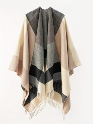 (TEMU) Écharpe à Franges Nouveau Style pour Femmes - Protection Chaleur et Froid, Accessoire de Soirée & Rendez-vous