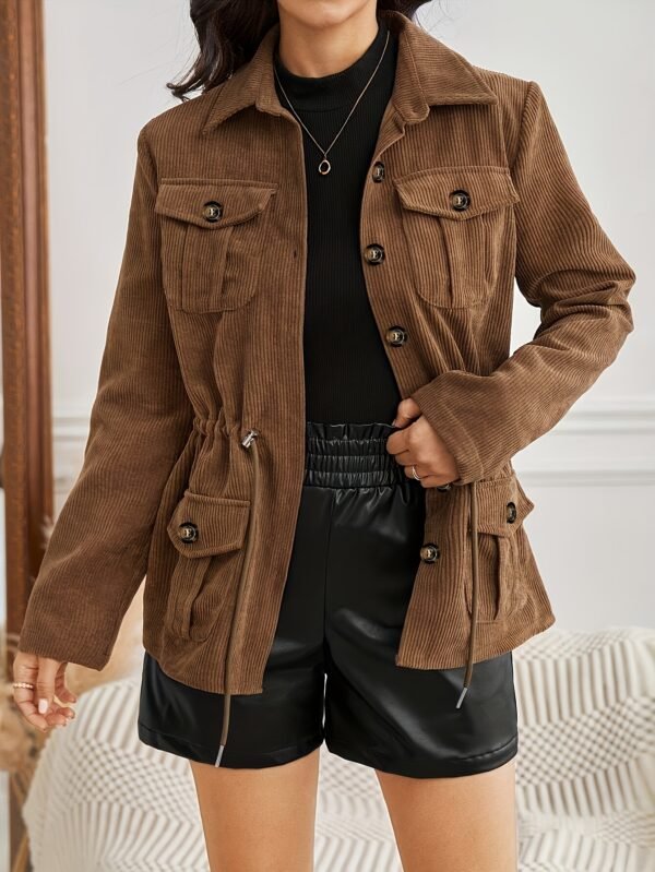 Veste Décontractée Convertible pour Femme avec Capuche à Cordon (TEMU)