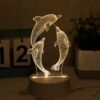 1pc Veilleuse Motif Créatif Dauphin Lampe de Chevet Créative (TEMU)